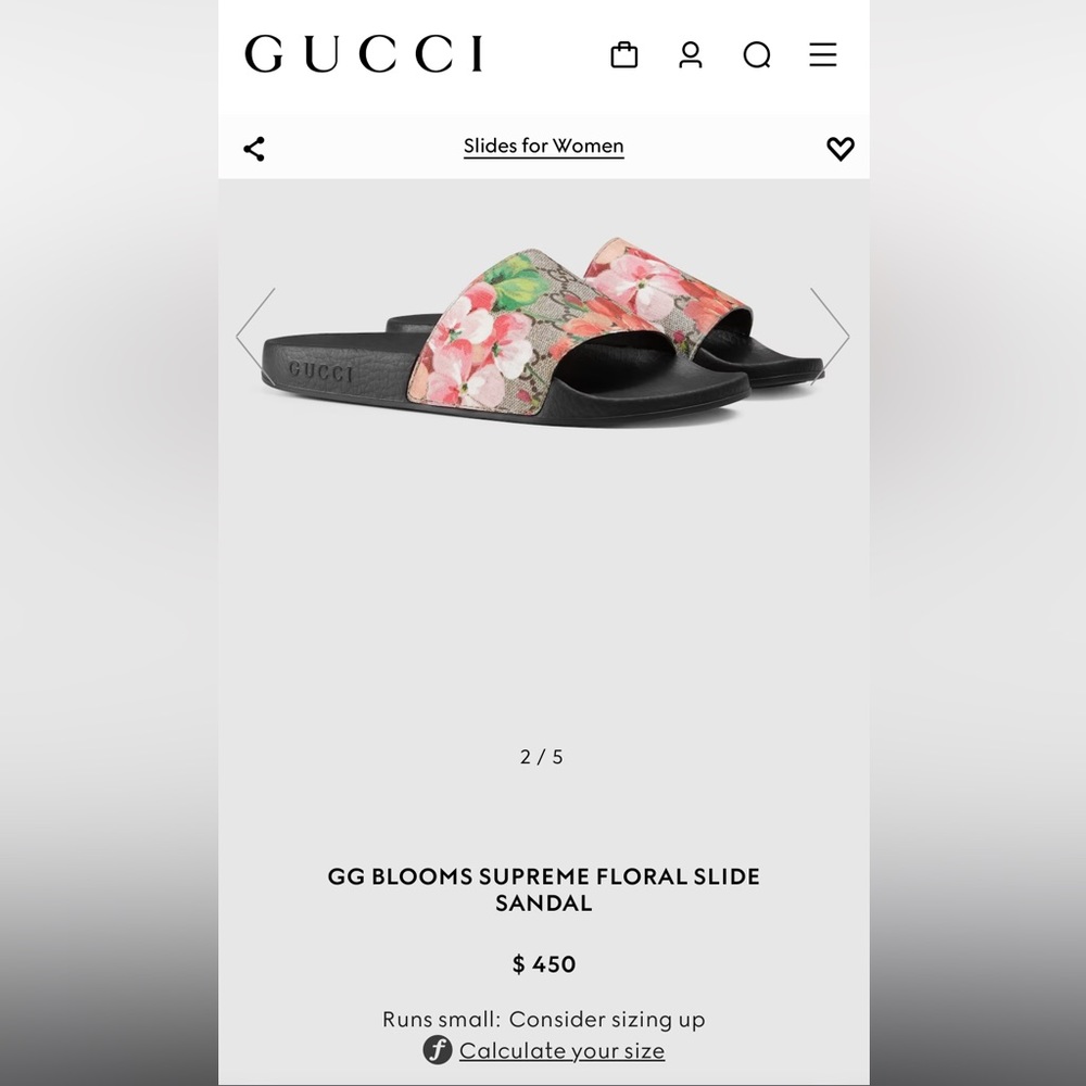 Women Gucci Slide Sandal - Picture 4 of 5